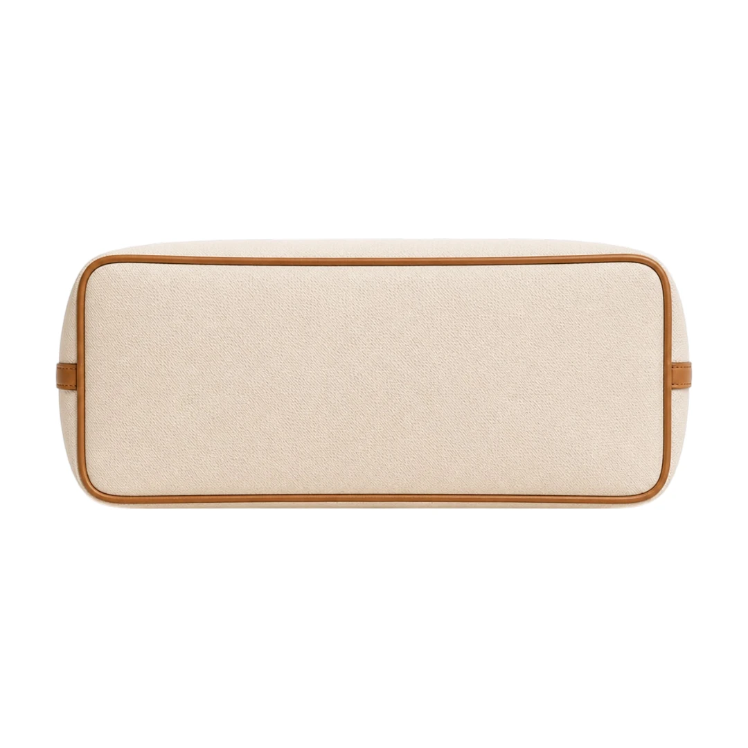 Trendy Tote Beige Everyday Shopper Bag
